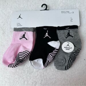 Nike Jordan Baby Socks - Pink, Black, Gray